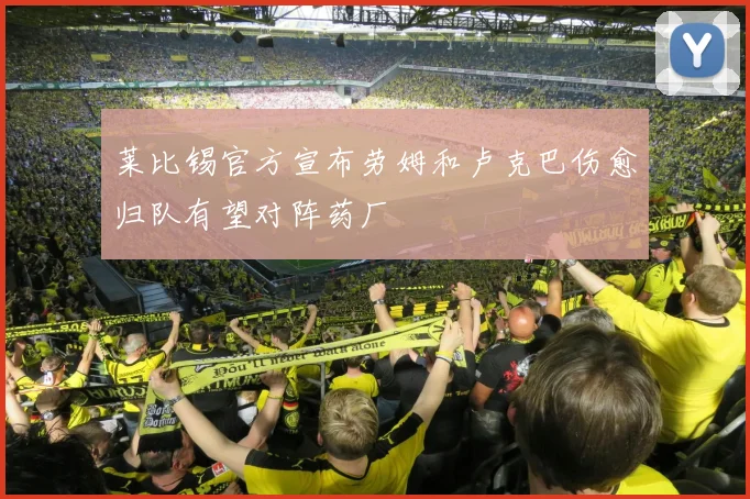 莱比锡官方宣布劳姆和卢克巴伤愈归队有望对阵药厂