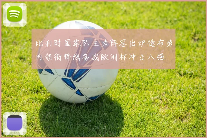 比利时国家队主力阵容出炉德布劳内领衔锋线备战欧洲杯冲击八强